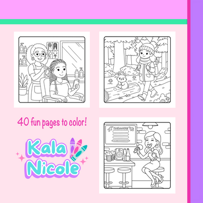 Girl Dayz™ Digital Coloring Book (Instant Download)