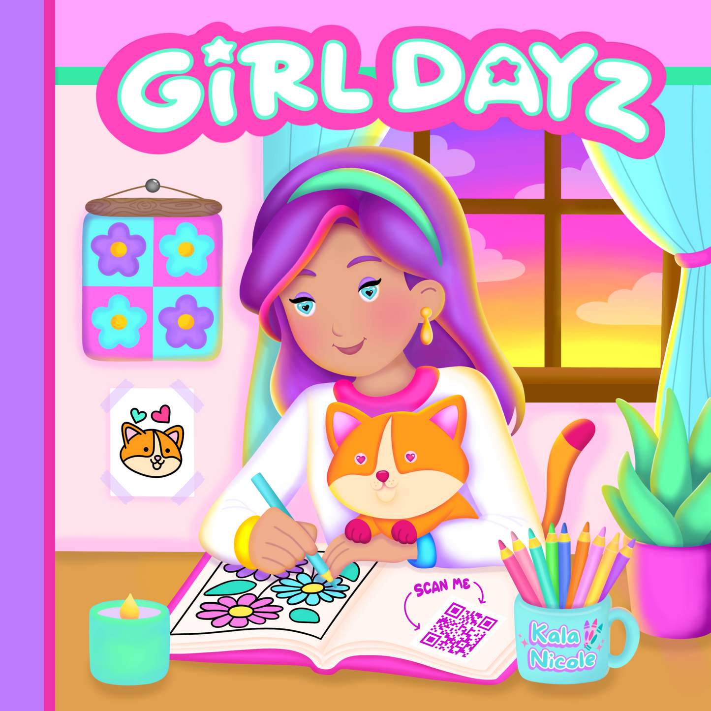Girl Dayz™ Digital Coloring Book (Instant Download)