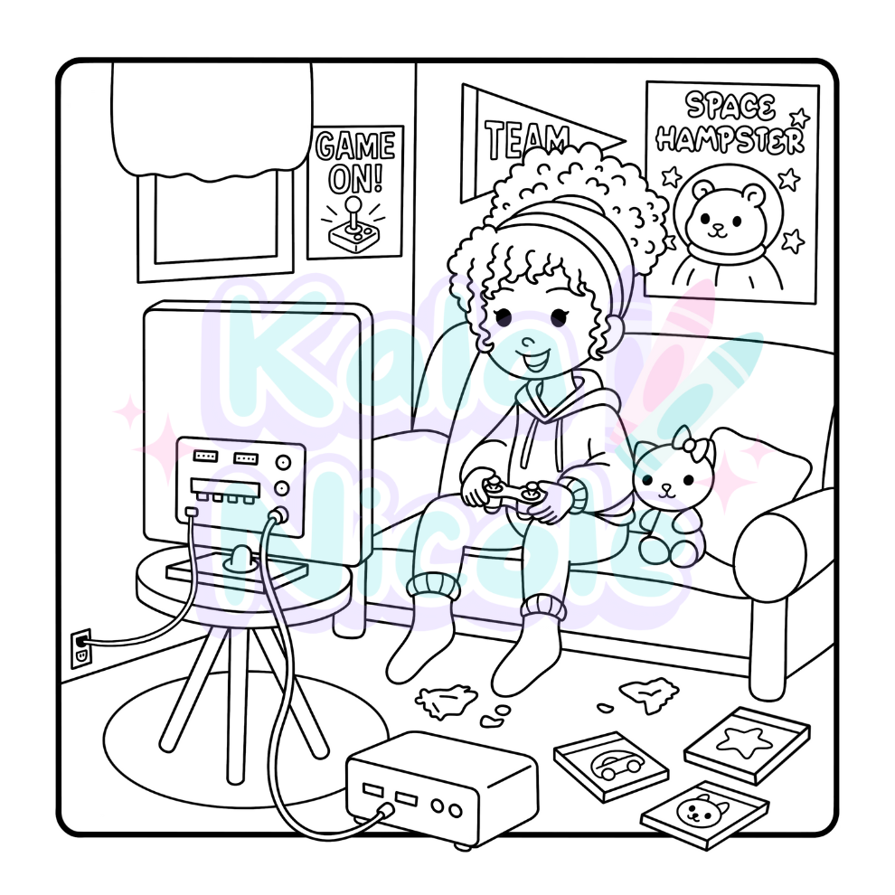 Girl Dayz™ Digital Coloring Book (Instant Download)