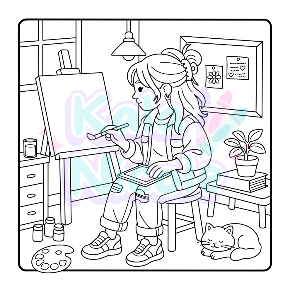 Girl Dayz™ Digital Coloring Book (Instant Download)