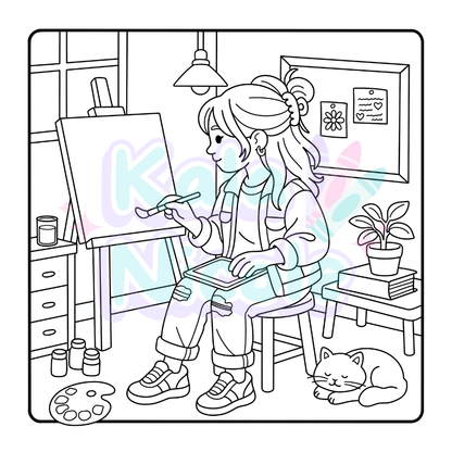 Girl Dayz™ Digital Coloring Book (Instant Download)